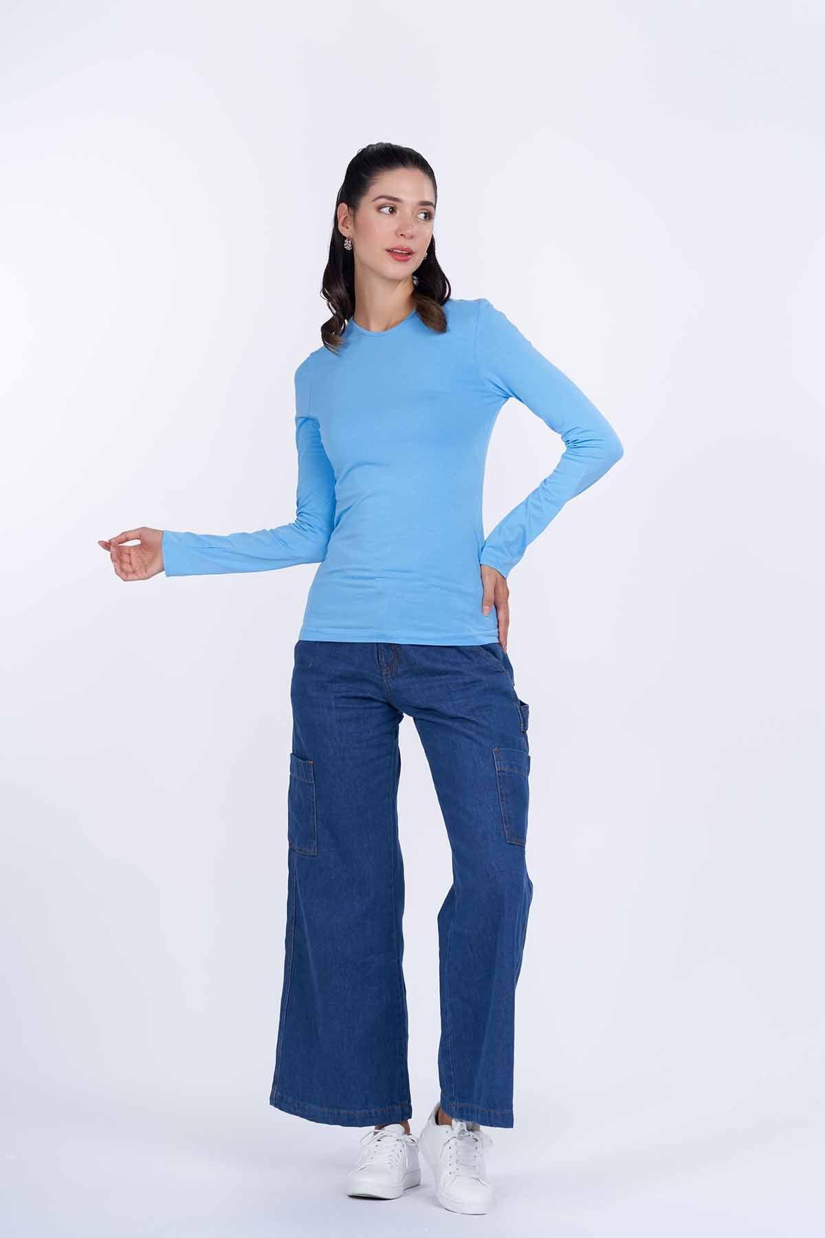SOLID LONG SLEEVES T-SHIRT FOR WOMEN