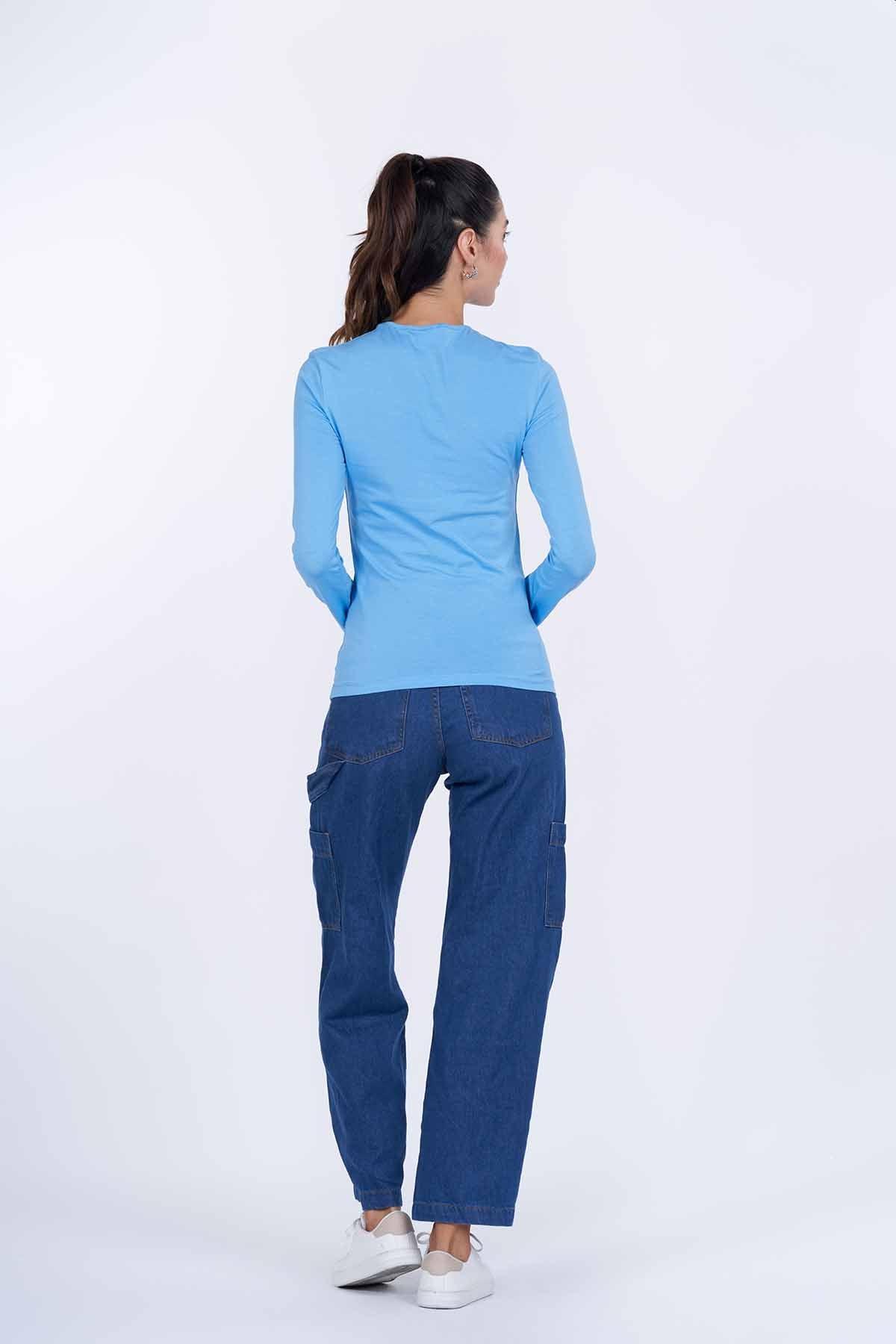 SOLID LONG SLEEVES T-SHIRT FOR WOMEN - Image 3