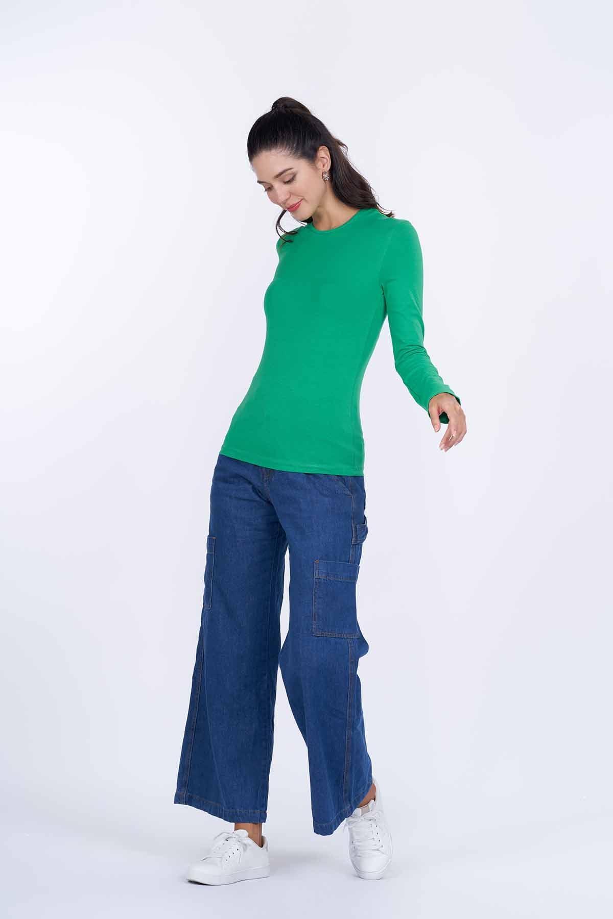 SOLID LONG SLEEVES T-SHIRT FOR WOMEN - Image 2