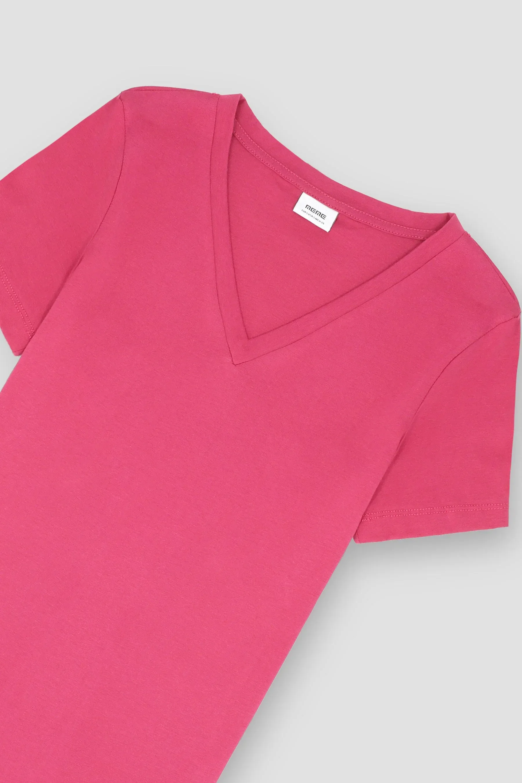 SOLID T-SHIRT FOR WOMEN - ORCHID - Image 2