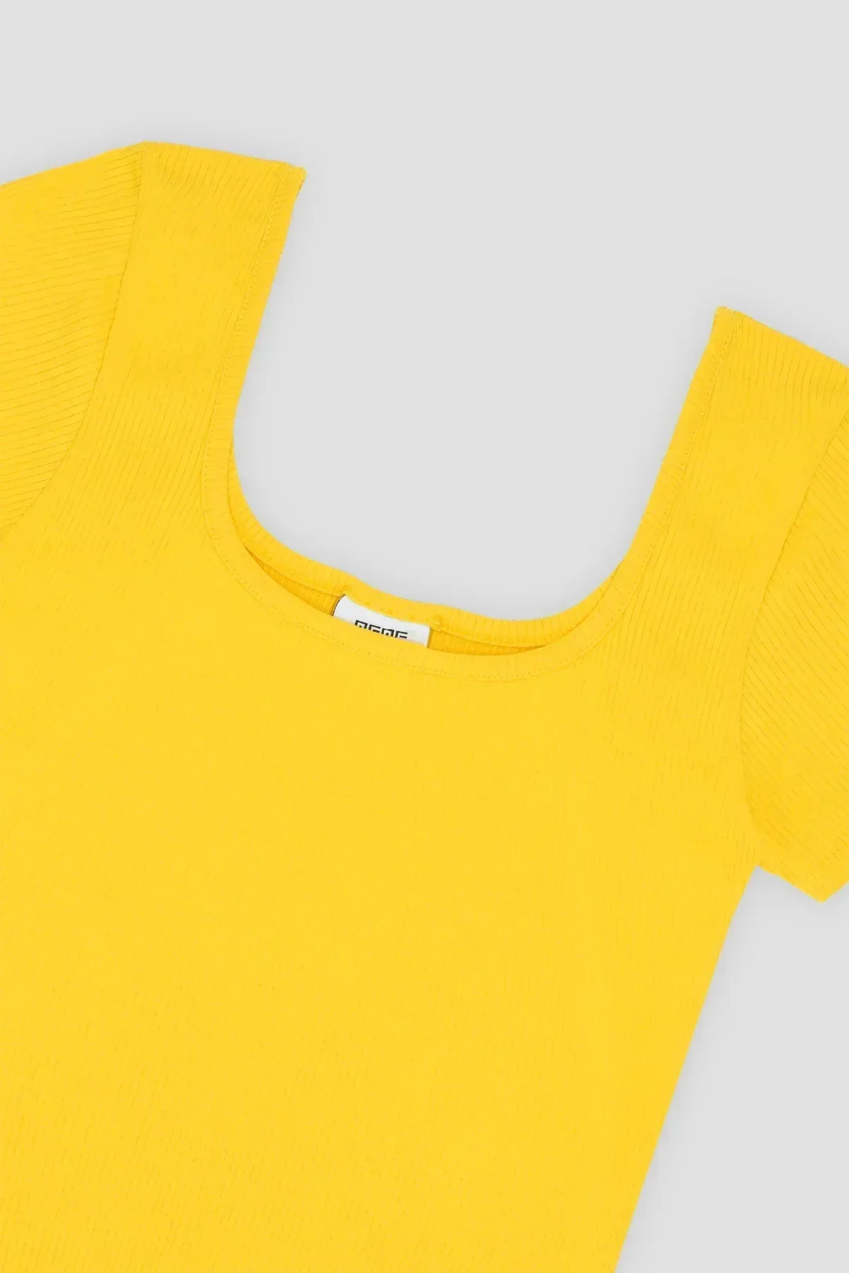 SOLID T-SHIRT FOR WOMEN - OCHRE - Image 3