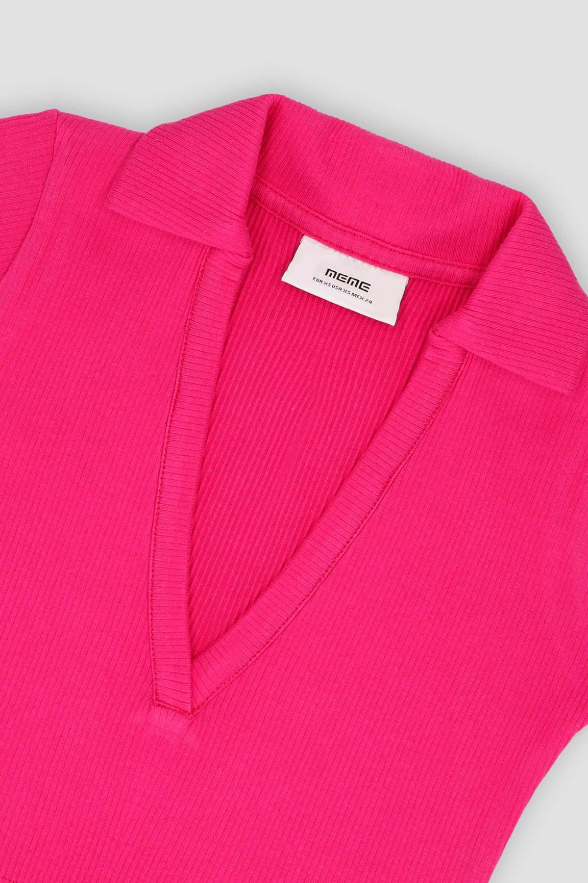 POLO SHIRT FOR WOMEN - FUCHSIA - Image 3