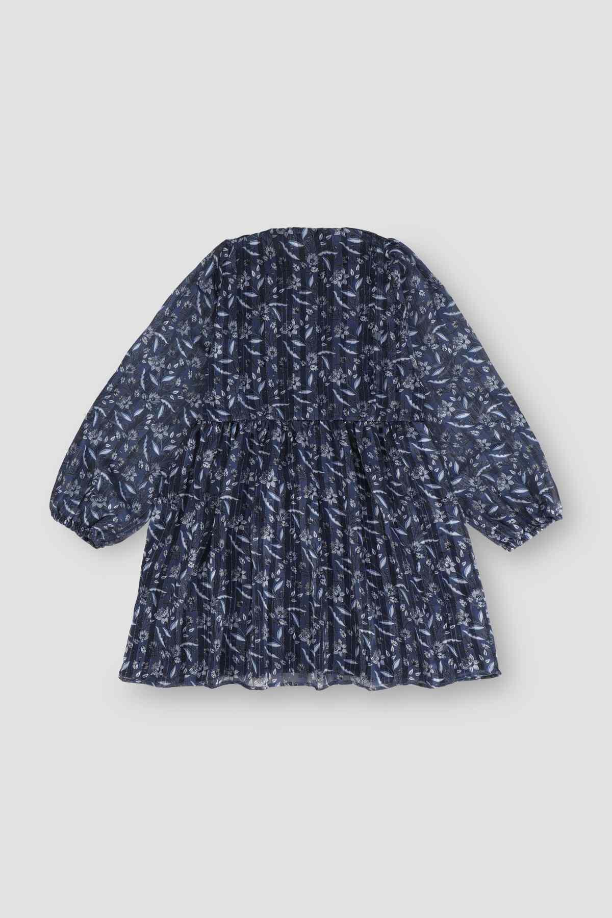 PRINTED DRESS FOR WOMEN - BLUE - Image 2