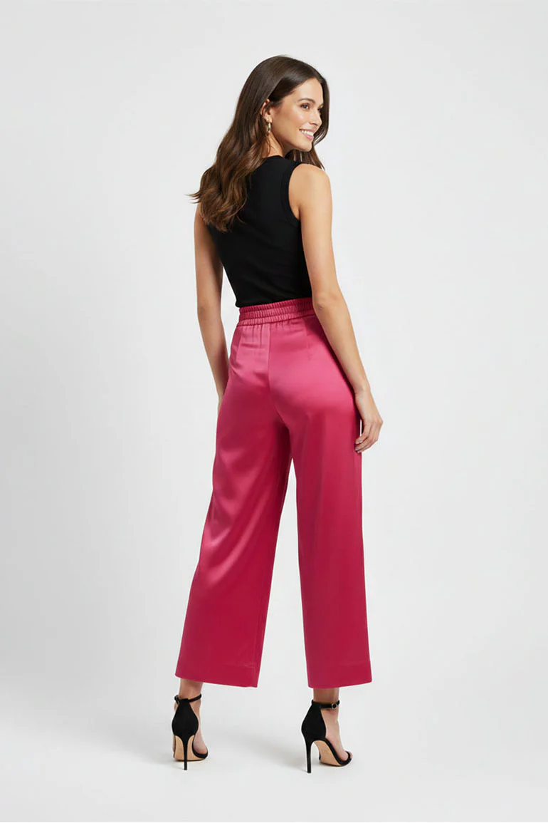 SATIN WIDE LEG TROUSERS FOR WOMEN - Image 2