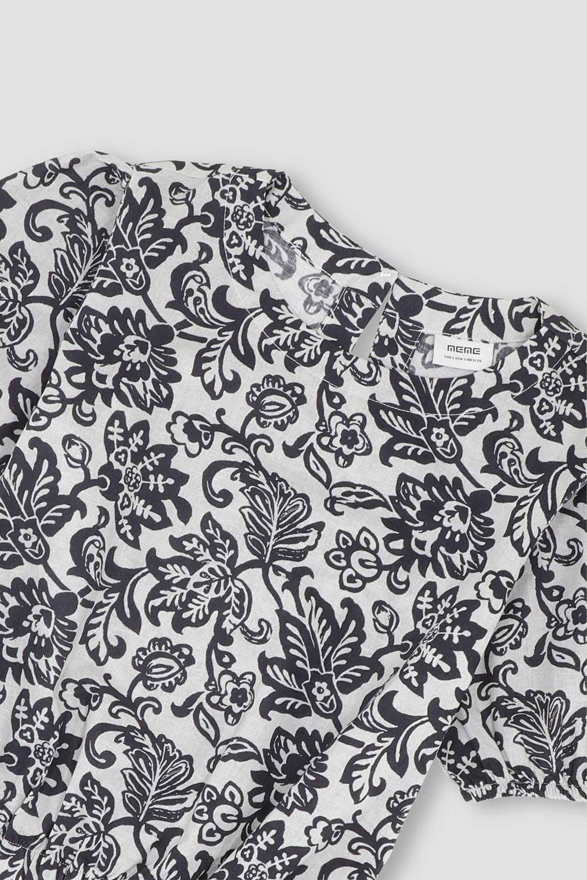 PRINTED T-SHIRT FOR WOMEN - BLACK PRINT - Image 2