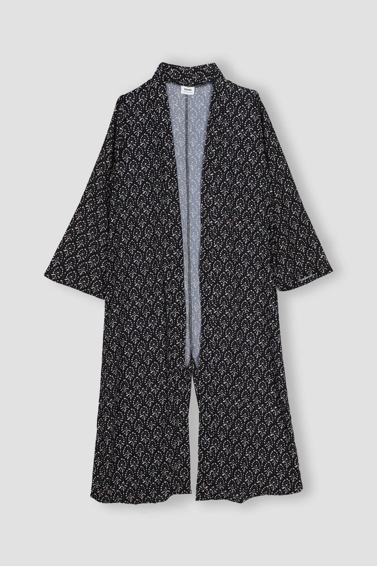 PRINTED LONG CAPE FOR WOMEN