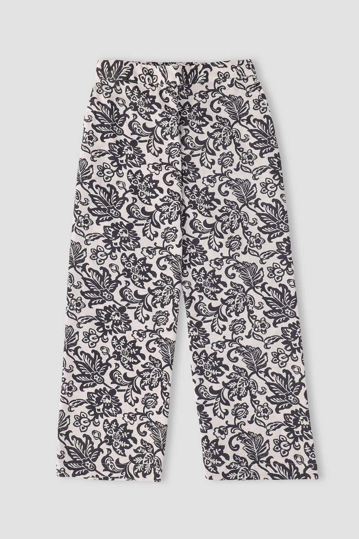 PRINTED TROUSER FOR WOMEN - BLACK