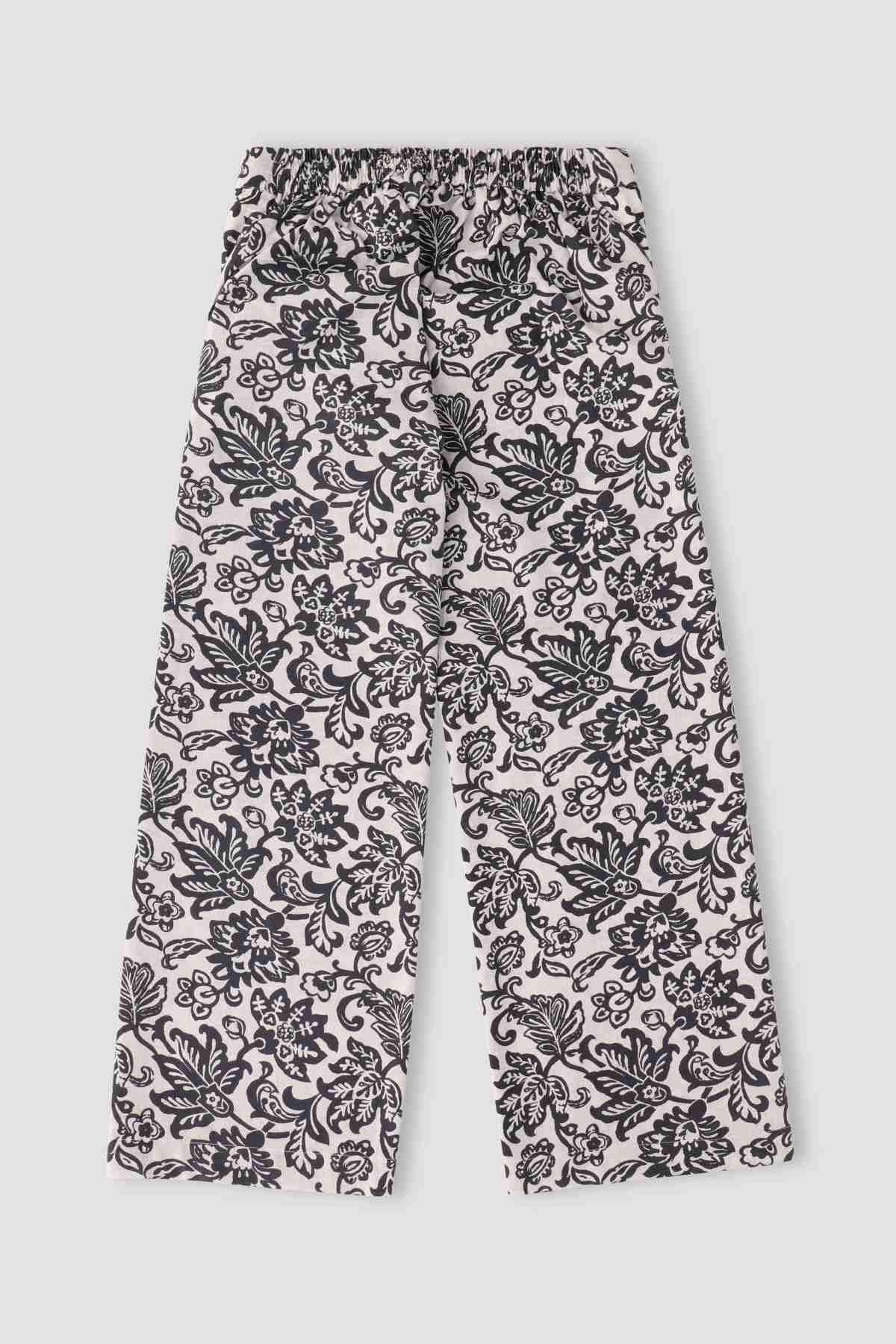 PRINTED TROUSER FOR WOMEN - BLACK - Image 2