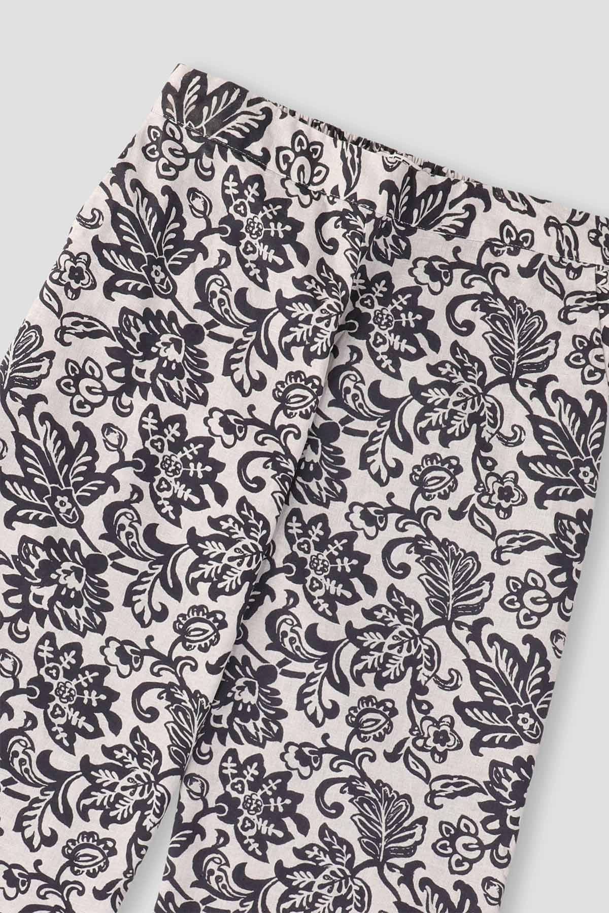 PRINTED TROUSER FOR WOMEN - BLACK - Image 3