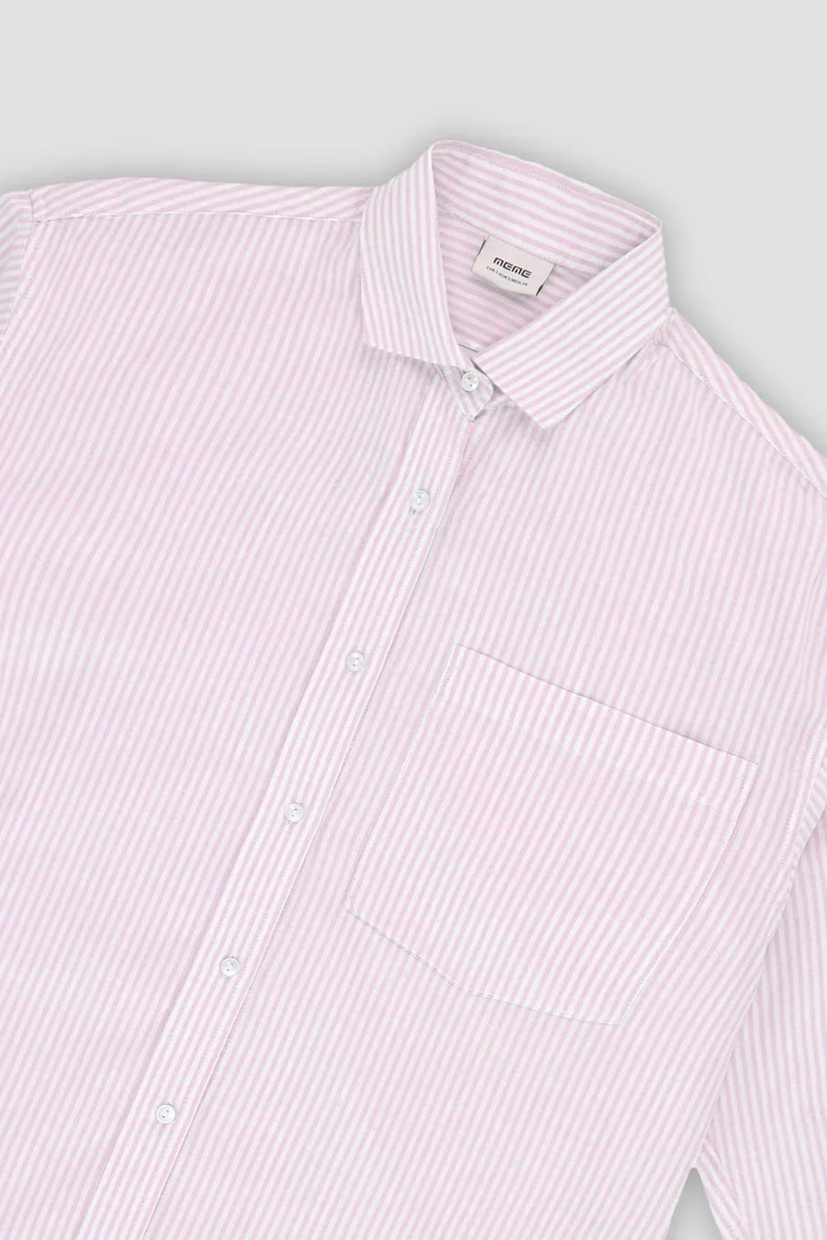 STRIPED SHIRT FOR WOMEN - PINK STRIPES - Image 2