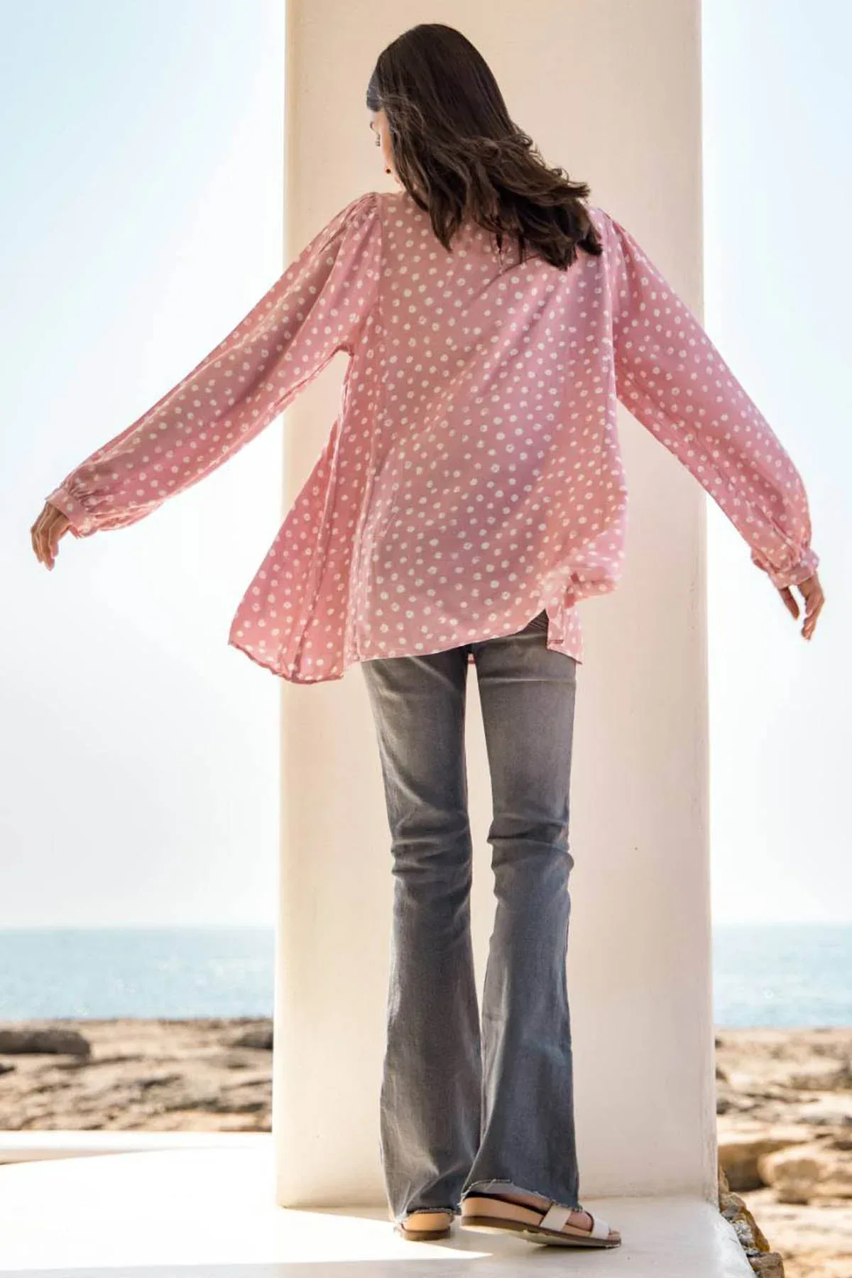 PRINTED SHIRT FOR WOMEN - PINK