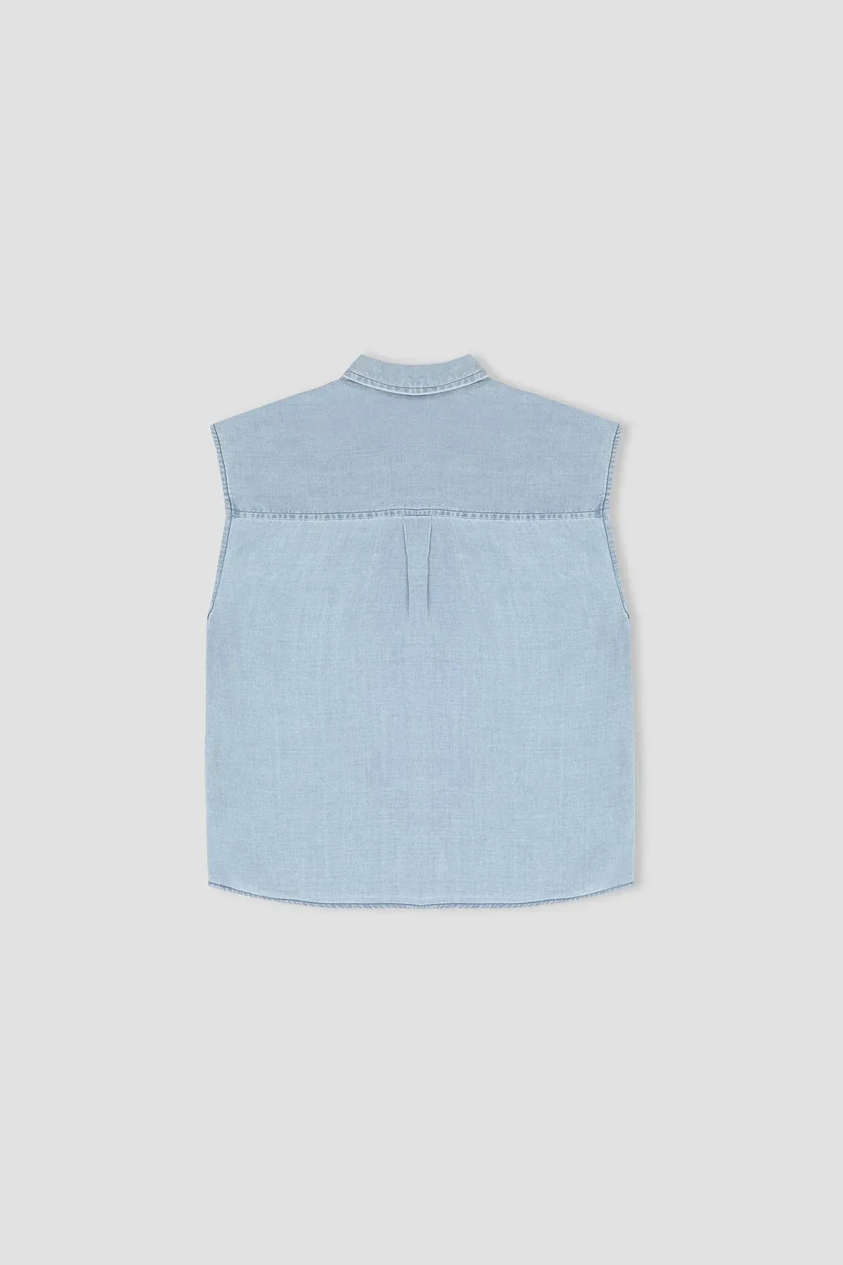 SLEEVELESS DENIM SHIRT FOR WOMEN - Image 3
