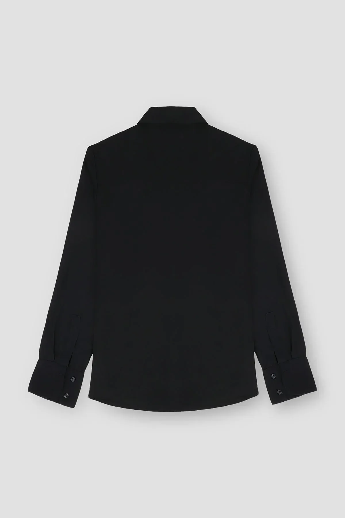 SOLID SHIRT FOR WOMEN - BLACK - Image 3