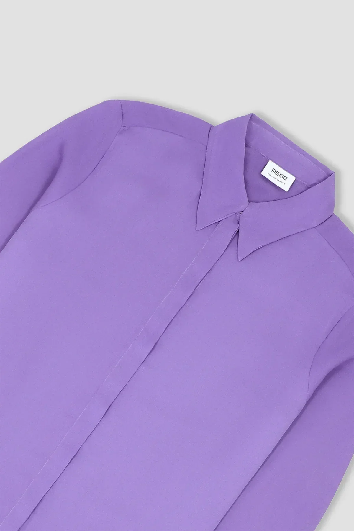 SOLID SHIRT FOR WOMEN - PURPLE - Image 2
