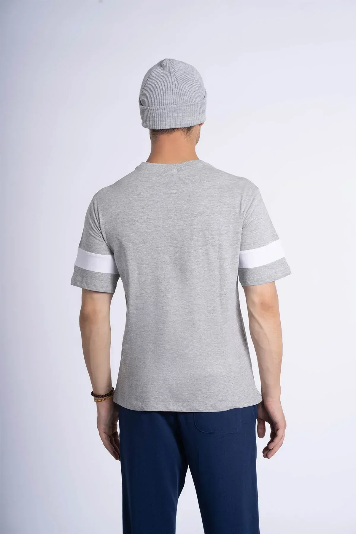 PRINTED T-SHIRT FOR MEN - HEATHER GREY - Image 2