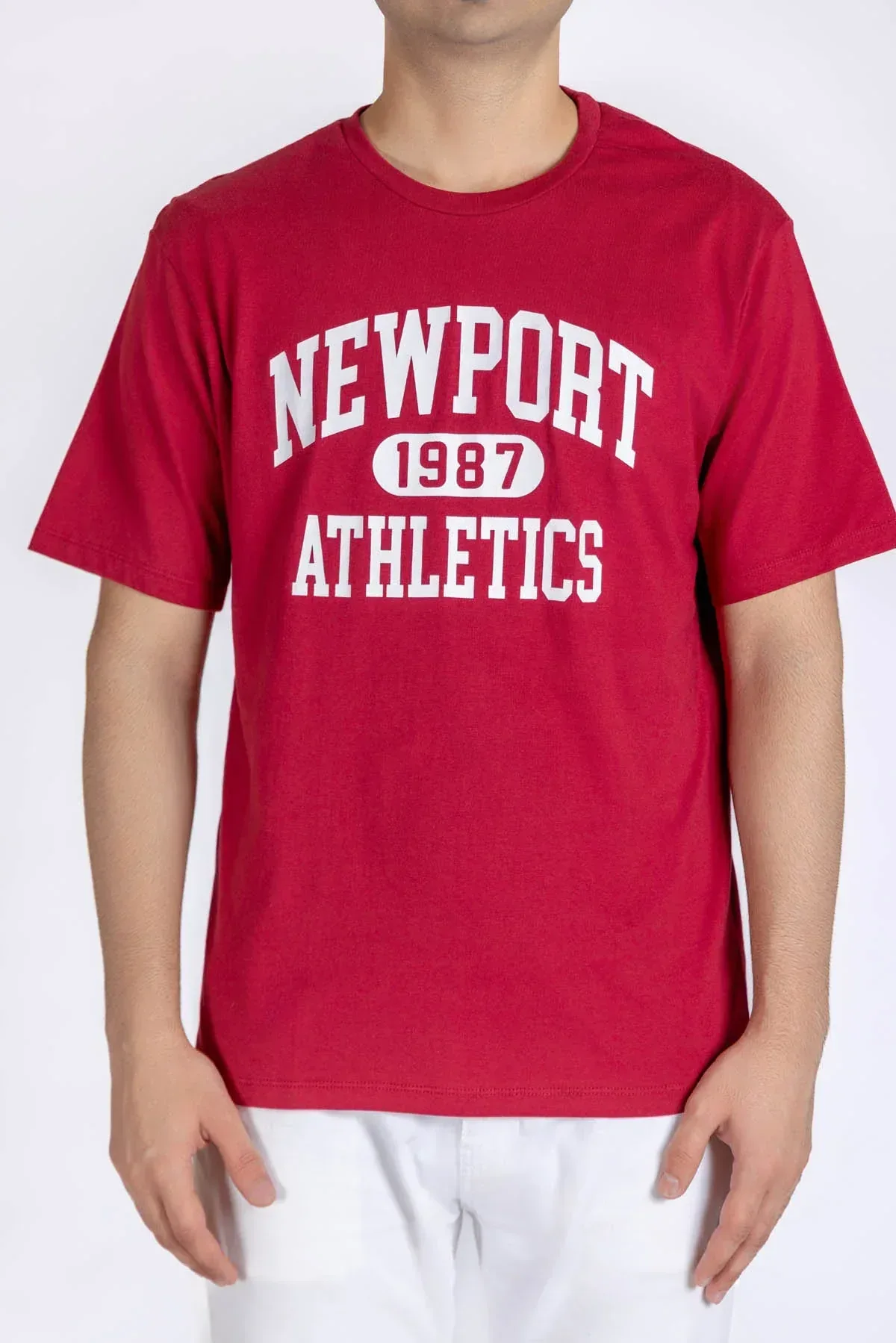 PRINTED T-SHIRT FOR MEN - RUMBA RED