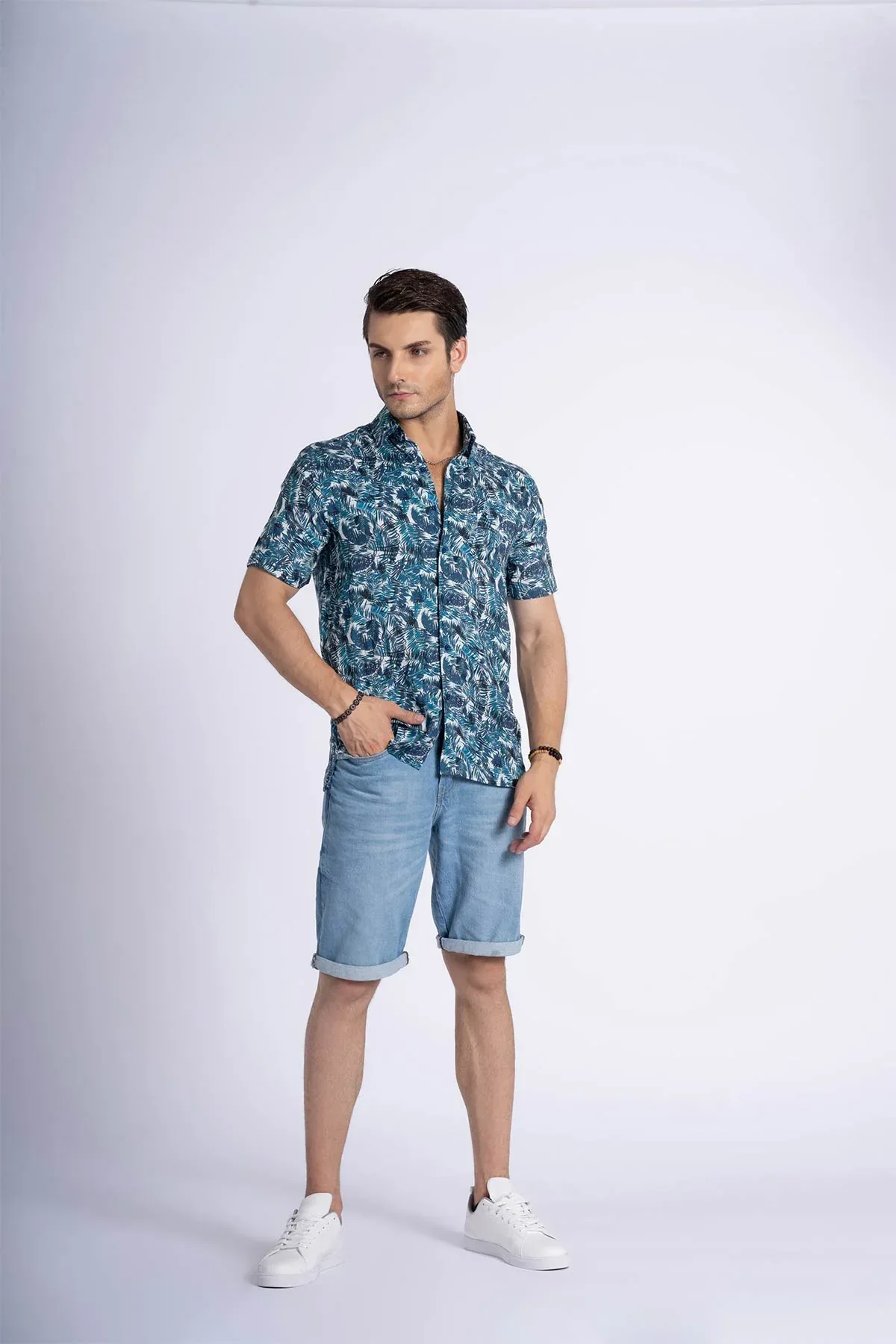 PRINTED HALF SLEEVE SHIRT FOR MEN
