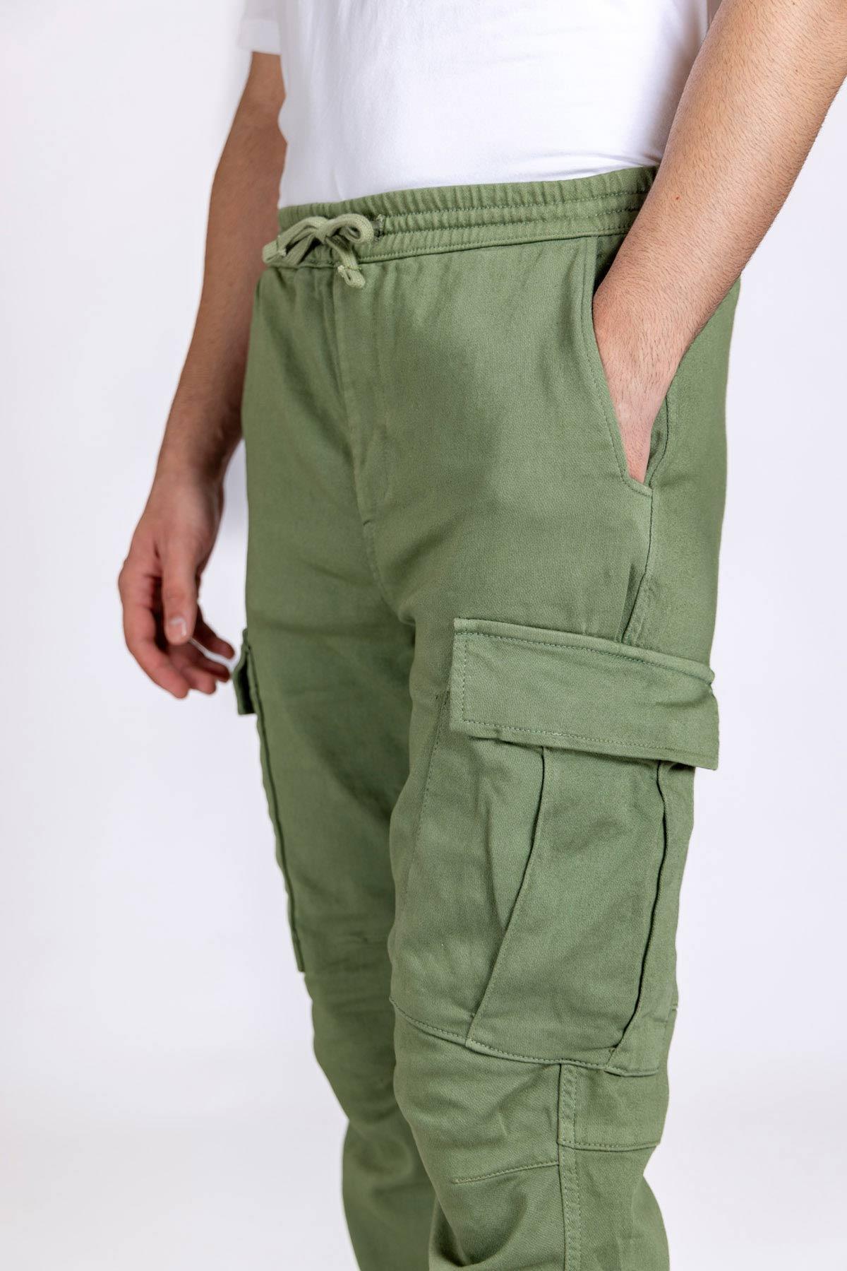 CARGO TROUSER FOR MEN - DARK GREEN - Image 2
