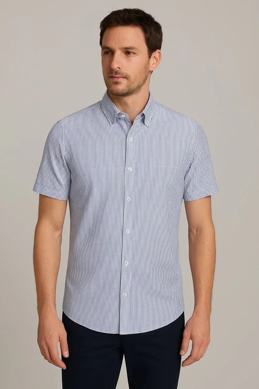 STRIPE HALF SLEEVE SHIRT FOR MEN