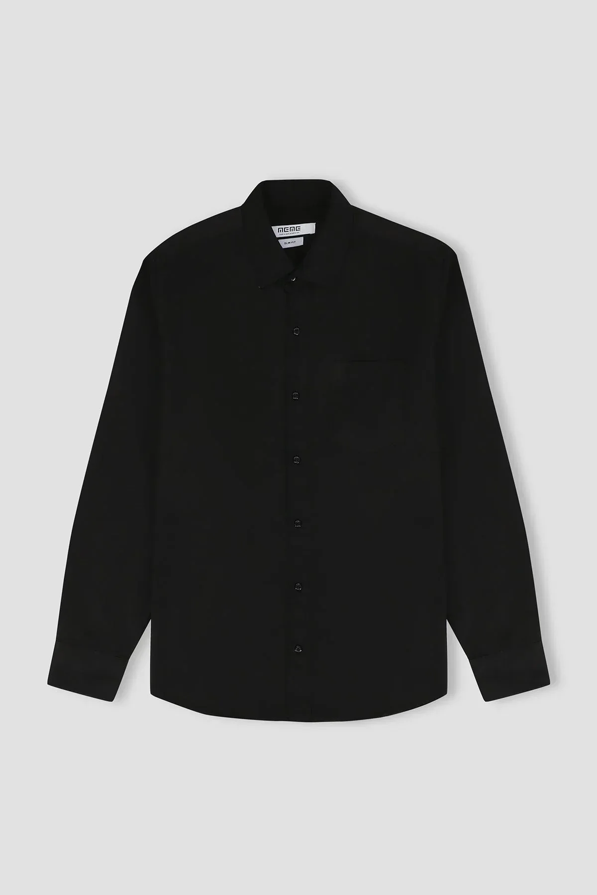 SOLID SHIRT FOR MEN - BLACK