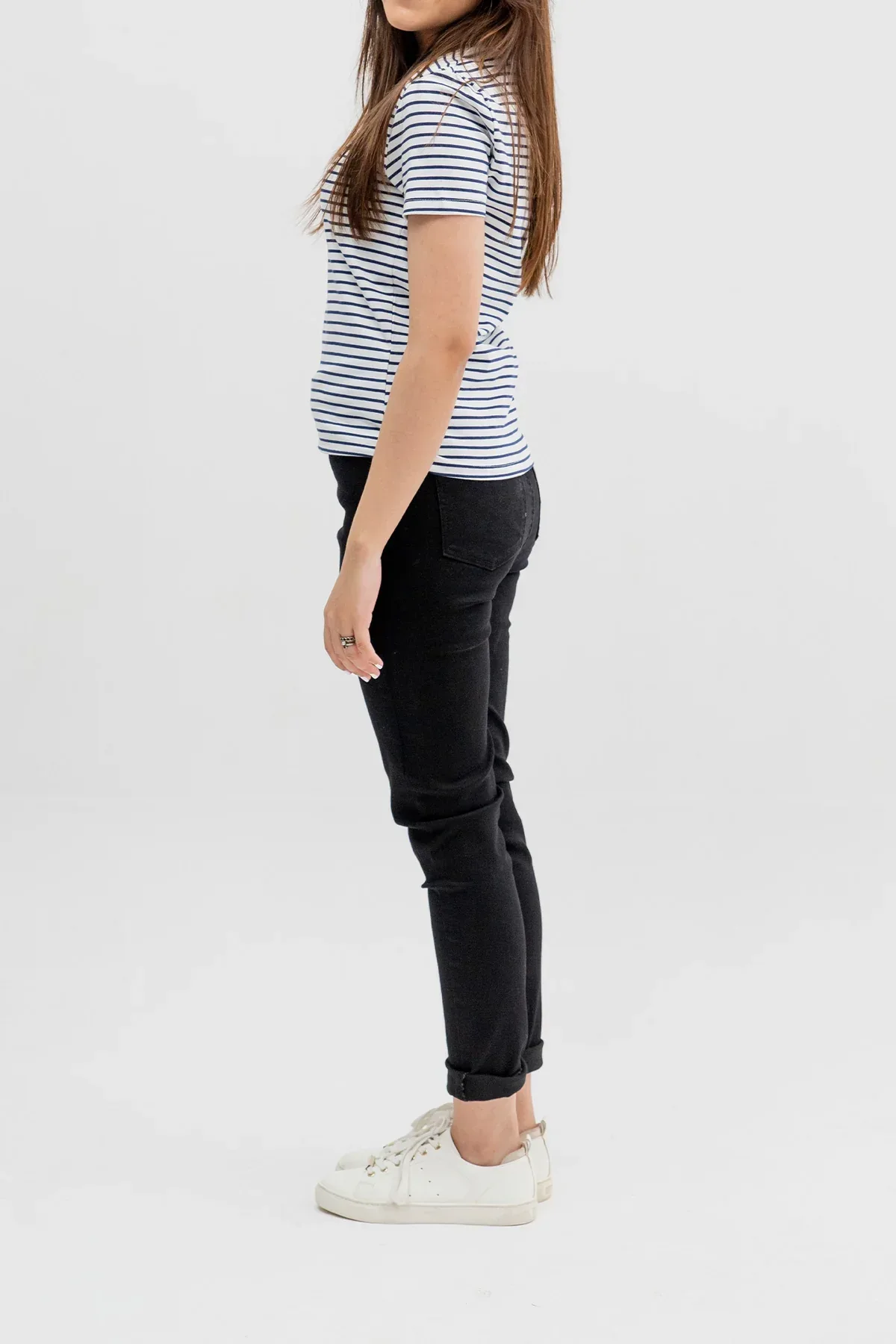 STRIPE T-SHIRT FOR WOMEN - WHITE - Image 2