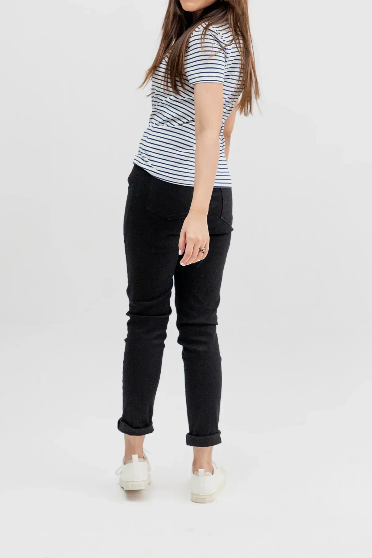 STRIPE T-SHIRT FOR WOMEN - WHITE - Image 4