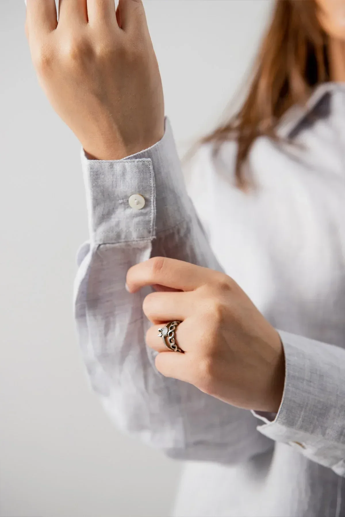 BASIC SHIRT FOR WOMEN - GREY - Image 4