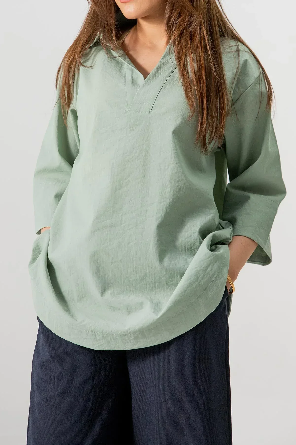 BASIC SHIRT FOR WOMEN - SEA MIST - Image 2