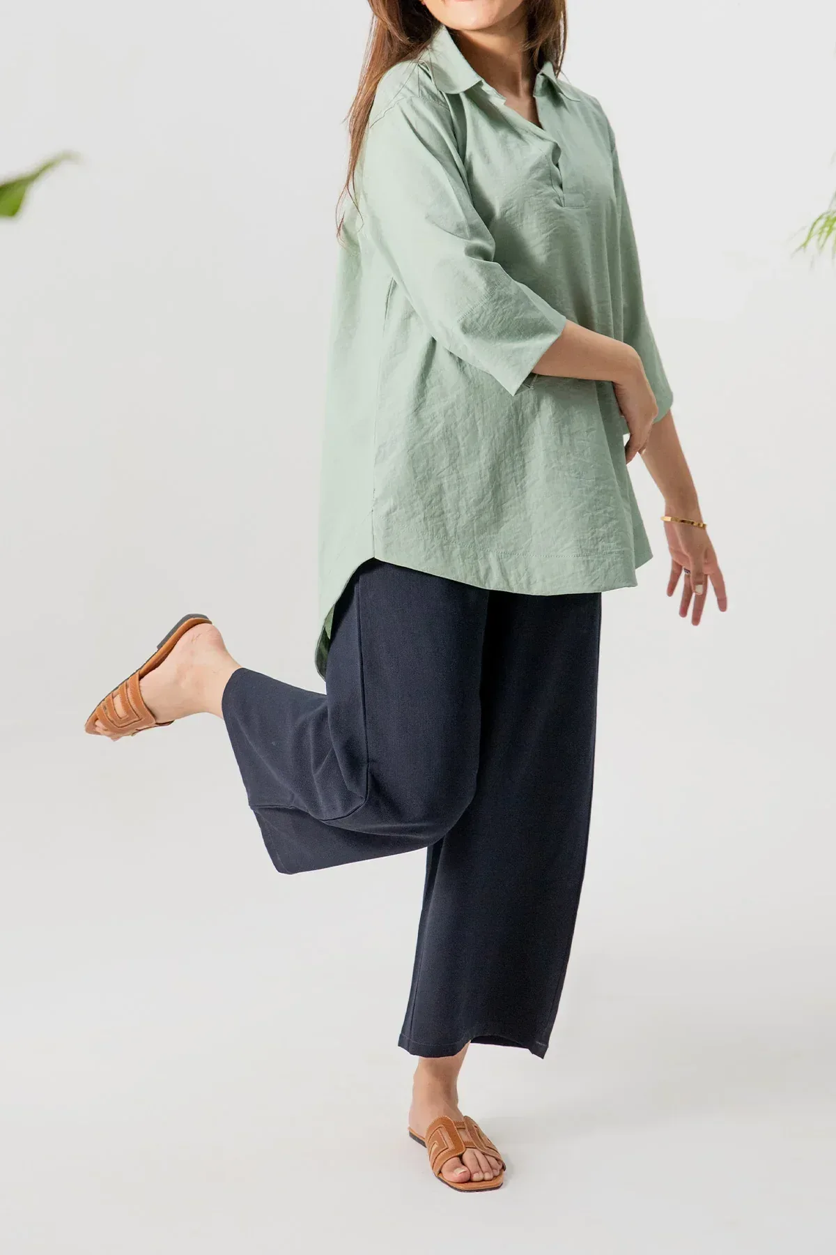 BASIC SHIRT FOR WOMEN - SEA MIST - Image 4