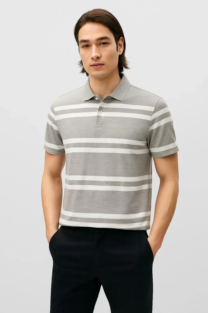 STRIPE POLO SHIRT FOR MEN