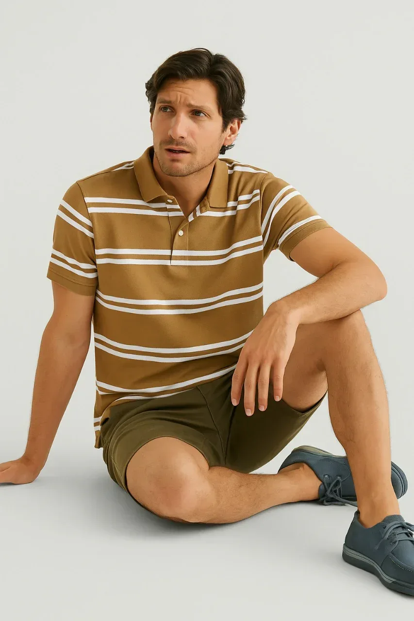 STRIPE POLO SHIRT FOR MEN