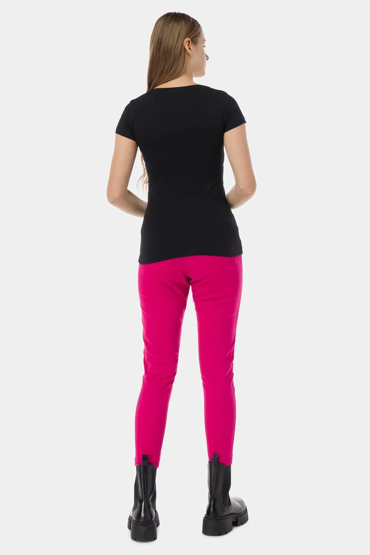 SOLID T-SHIRT FOR WOMEN - BLACK - Image 4