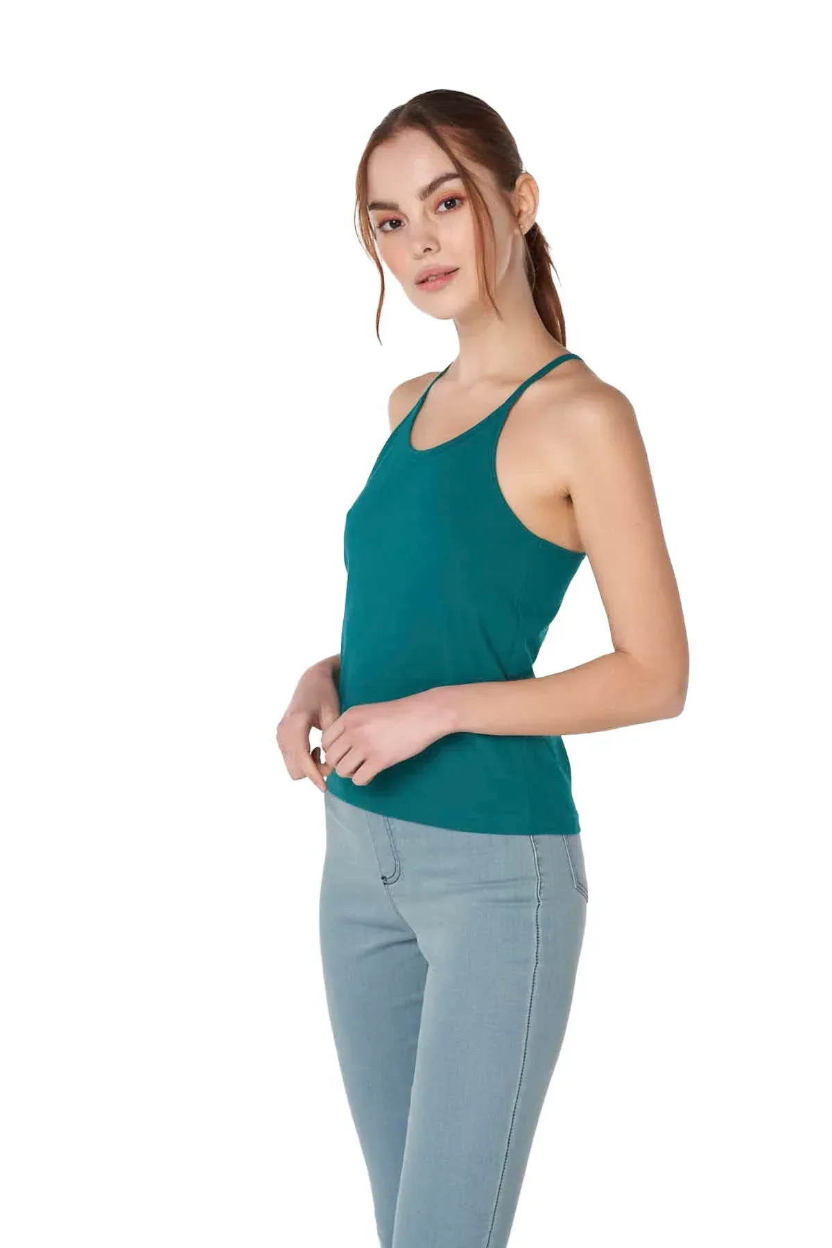 TANK T-SHIRT FOR WOMEN - GREEN - Image 4