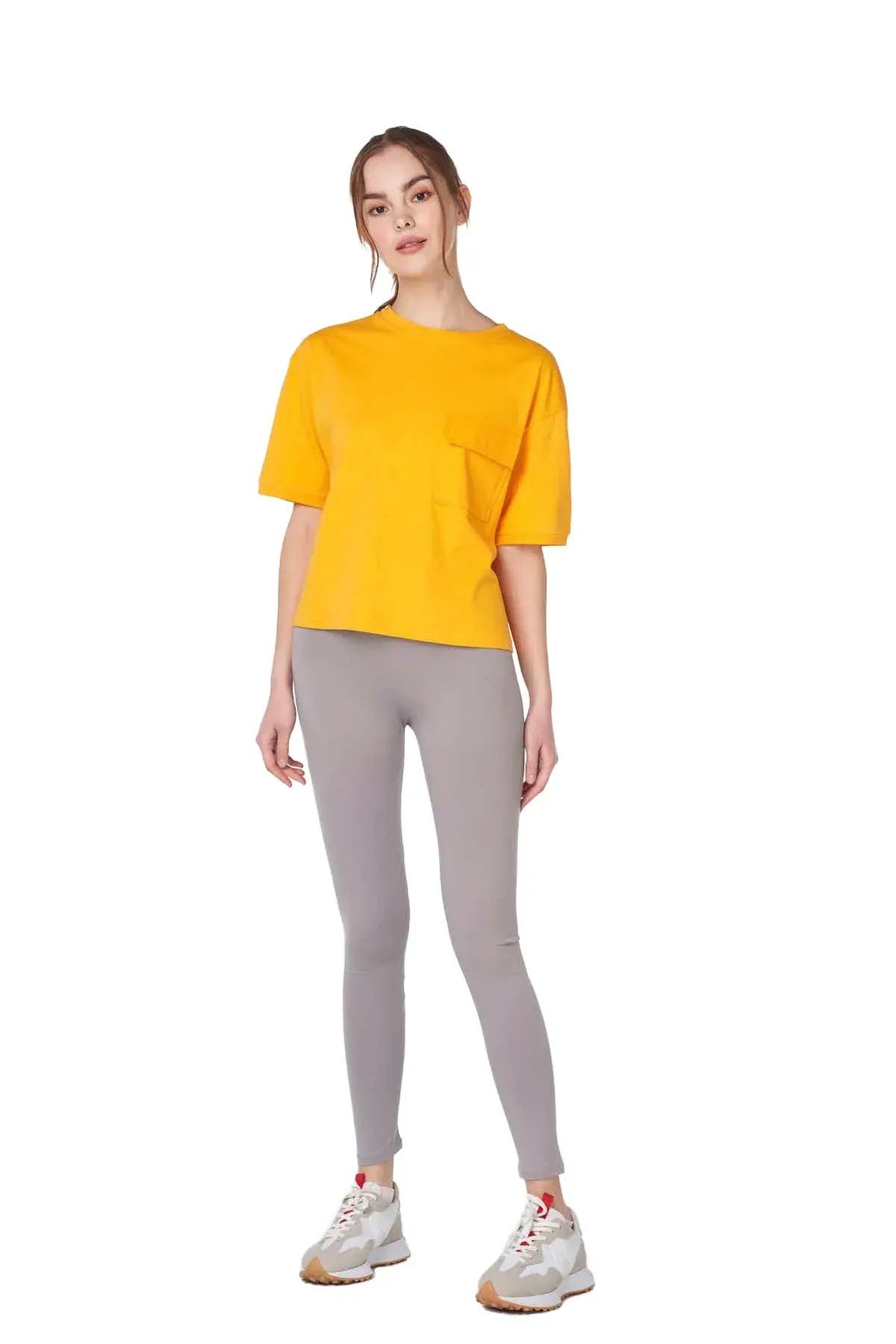 SOLID T-SHIRT FOR WOMEN - MANGO SORBET - Image 2