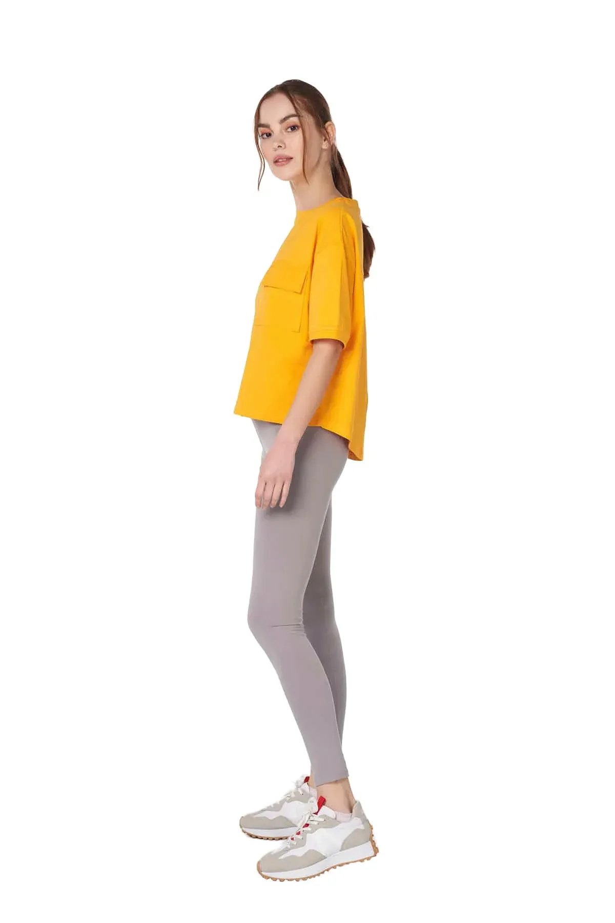SOLID T-SHIRT FOR WOMEN - MANGO SORBET - Image 3