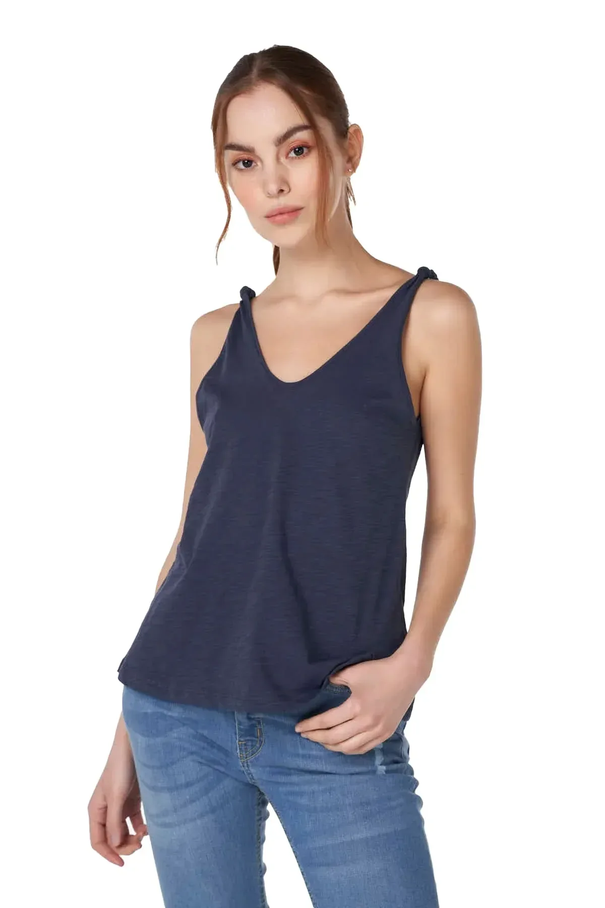 TANK T-SHIRT FOR WOMEN - NAVY - Image 3