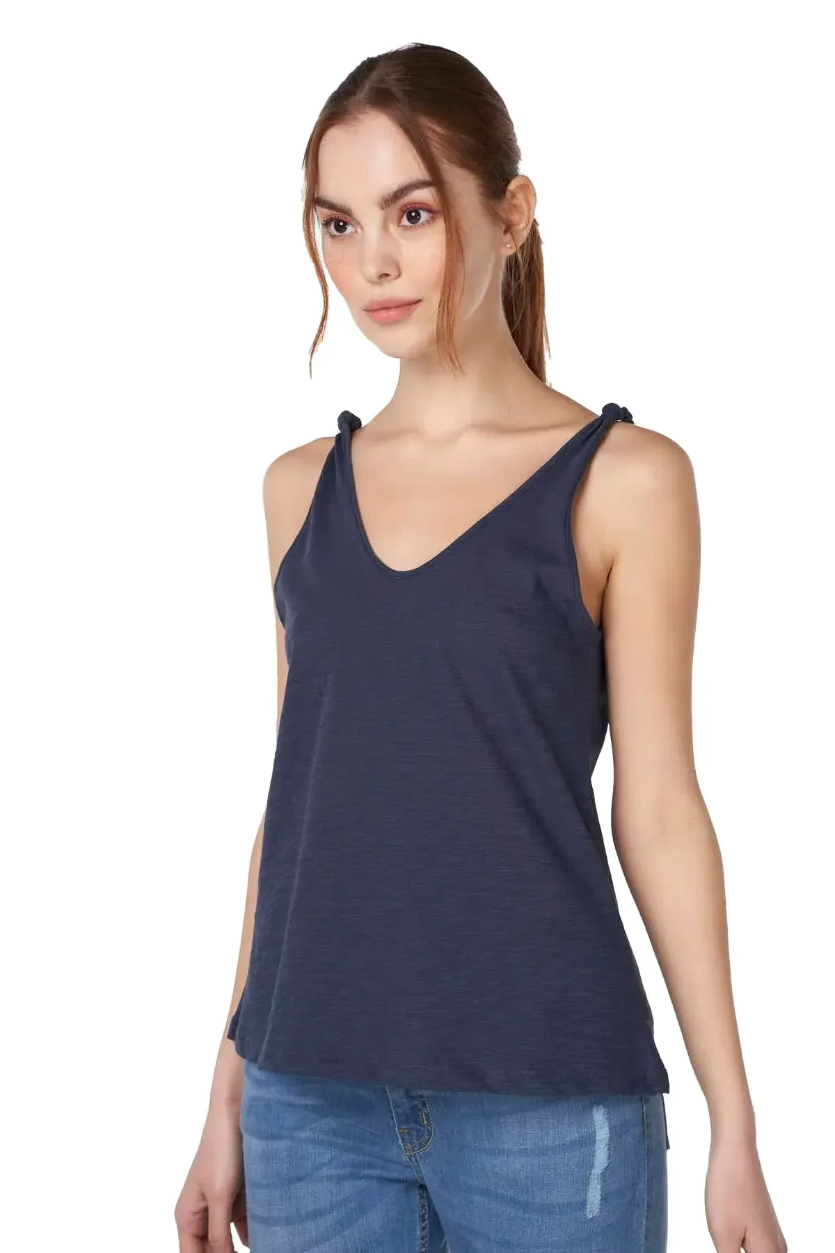 TANK T-SHIRT FOR WOMEN - NAVY - Image 4