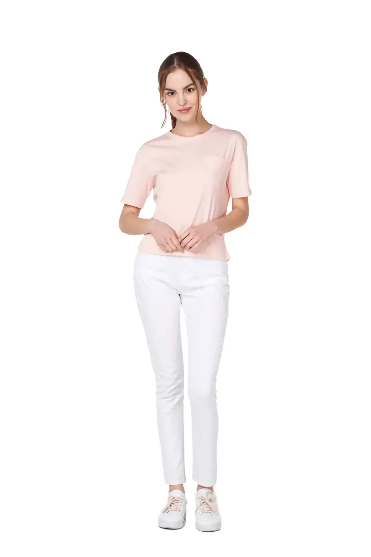 SOLID T-SHIRT FOR WOMEN - PINK