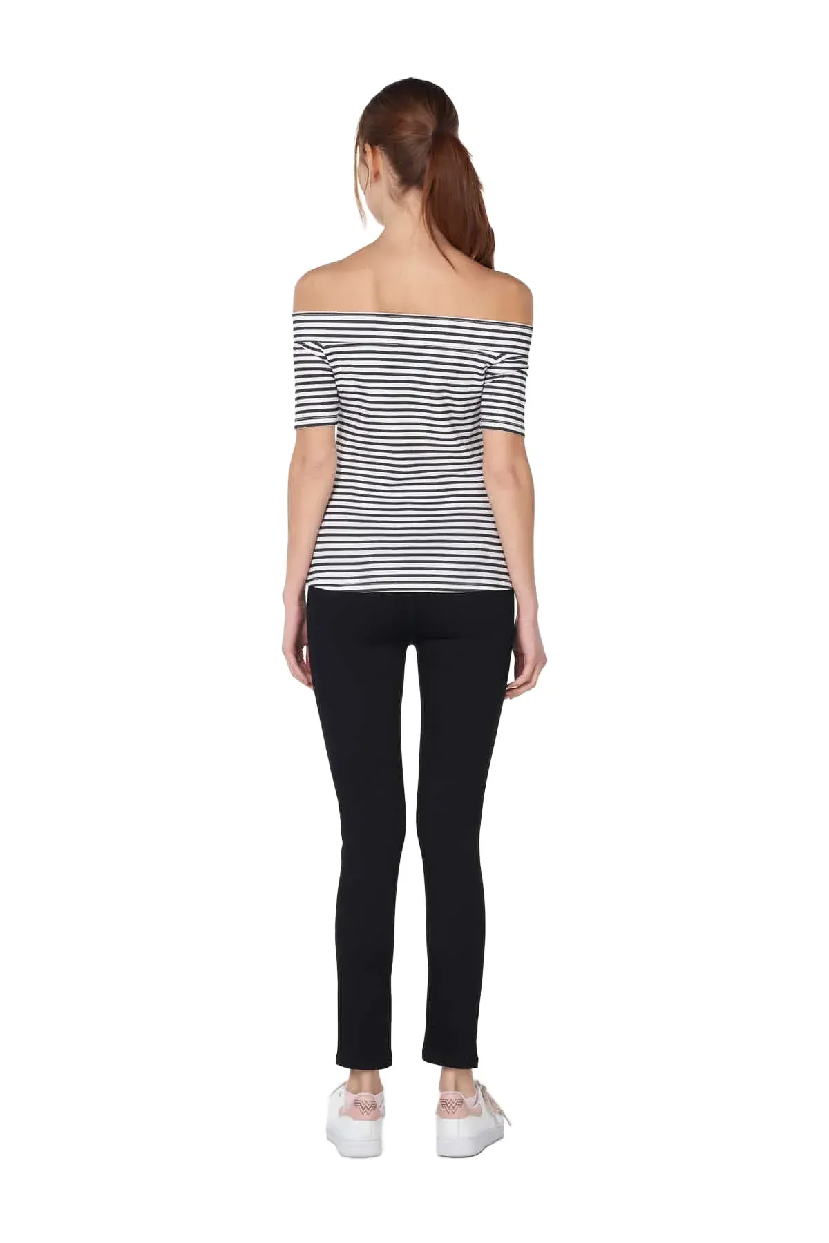 STRIPE T-SHIRT FOR WOMEN - WHITE - Image 2