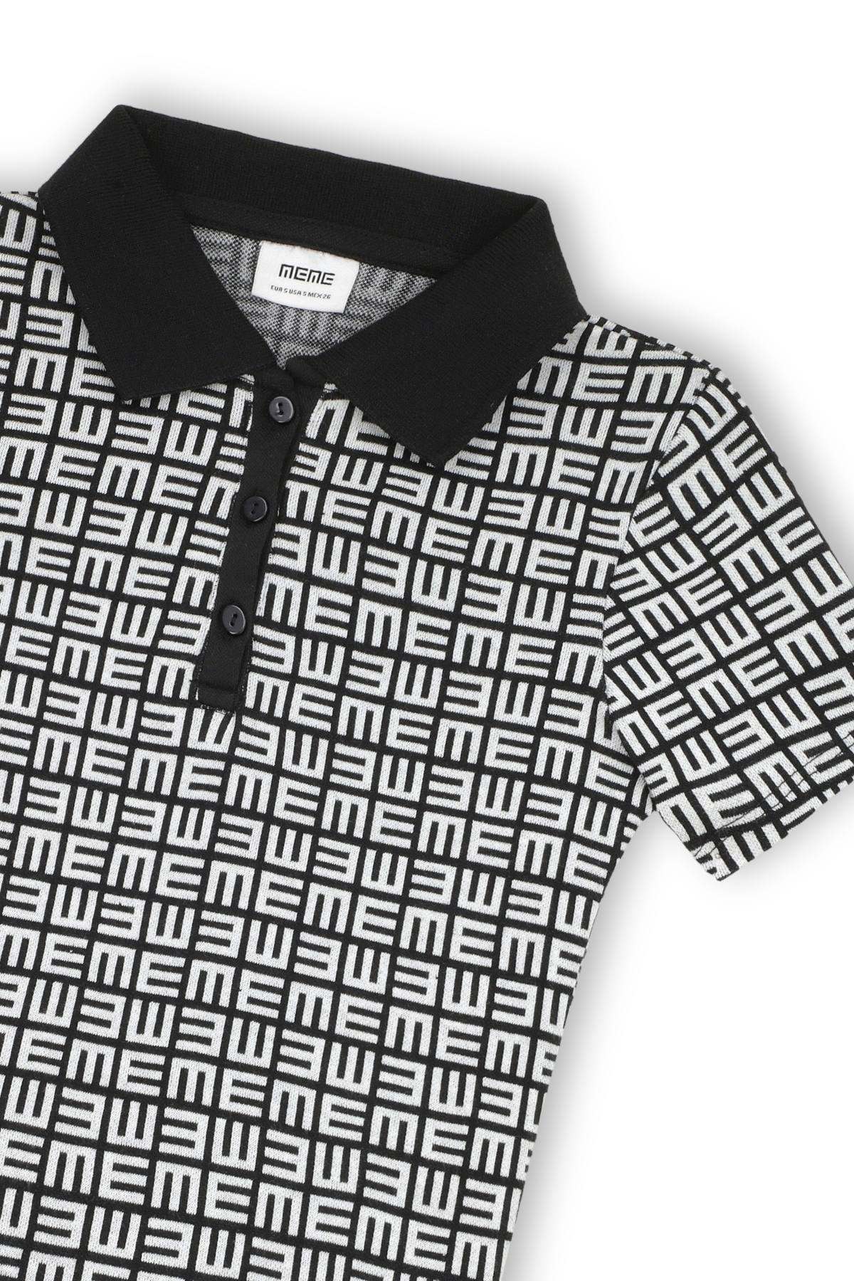 POLO SHIRT FOR WOMEN - BLACK - Image 3