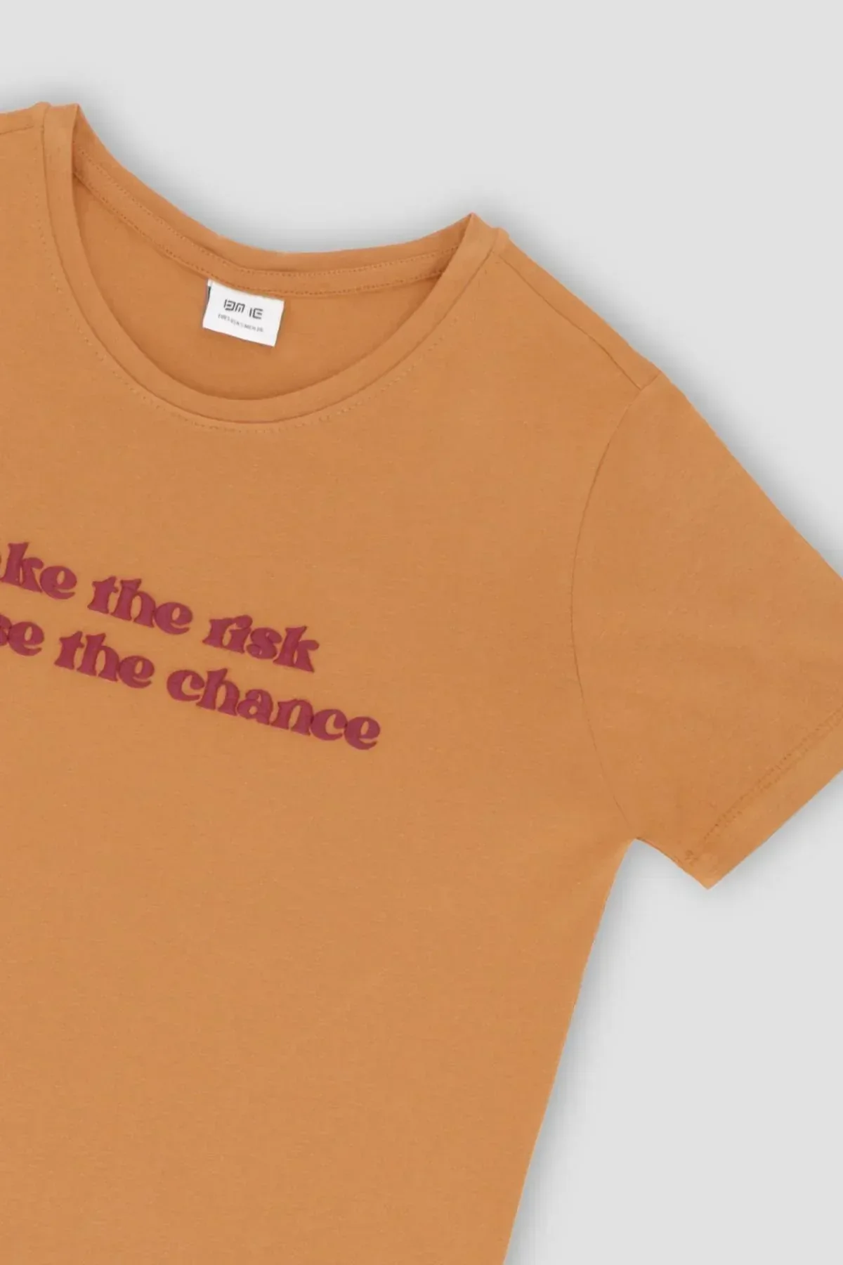 PRINTED T-SHIRT FOR WOMEN - ALMOND - Image 3