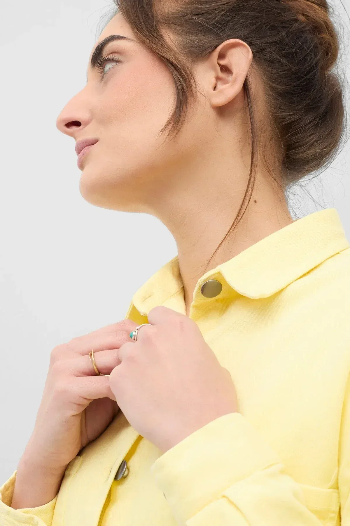 OVERSIZED SHIRT FOR WOMEN - YELLOW - Image 3