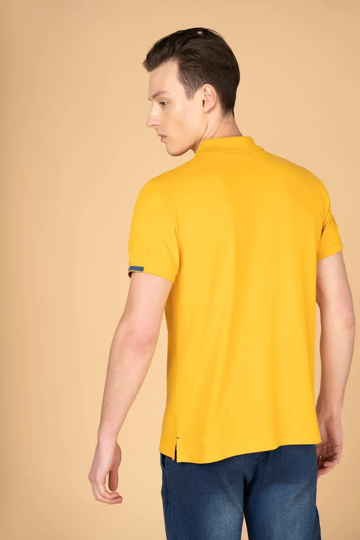 POLO SHIRT FOR MEN - SUNNY YELLOW - Image 2