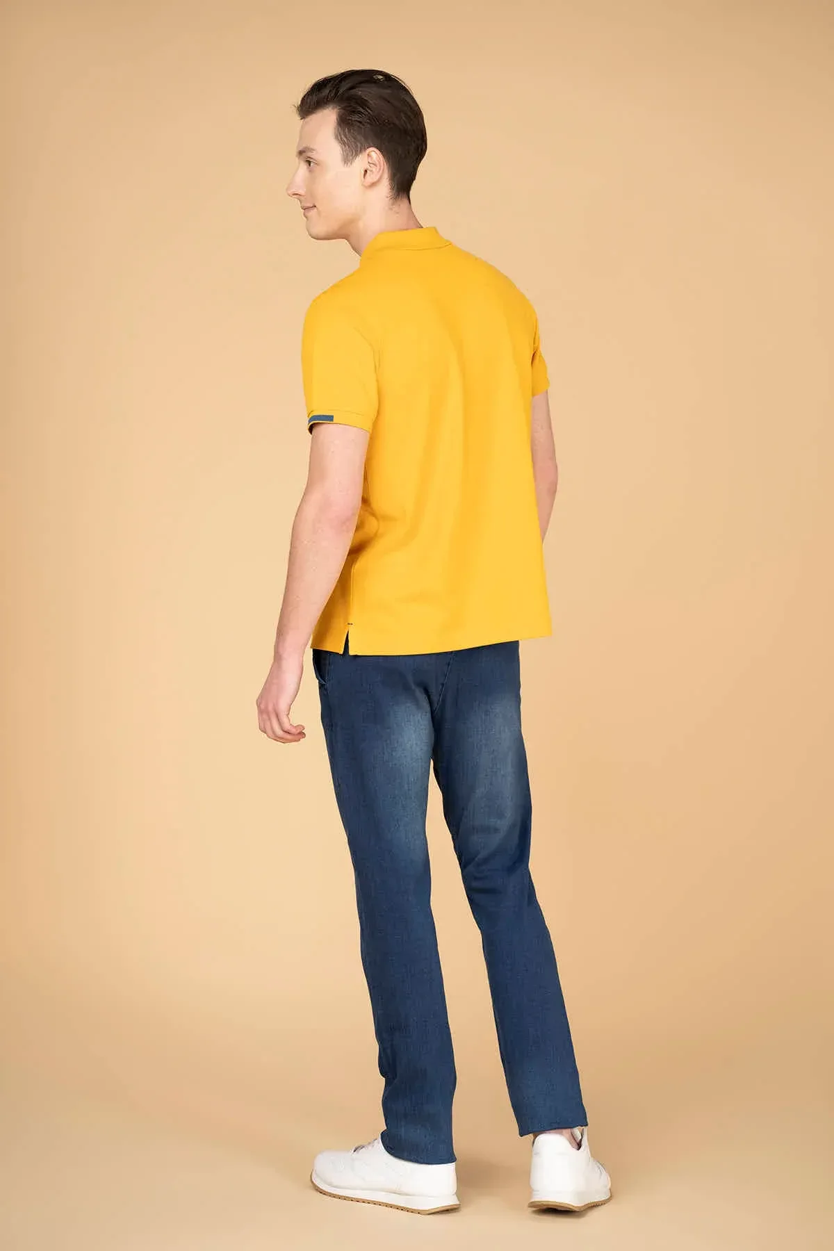 POLO SHIRT FOR MEN - SUNNY YELLOW - Image 3