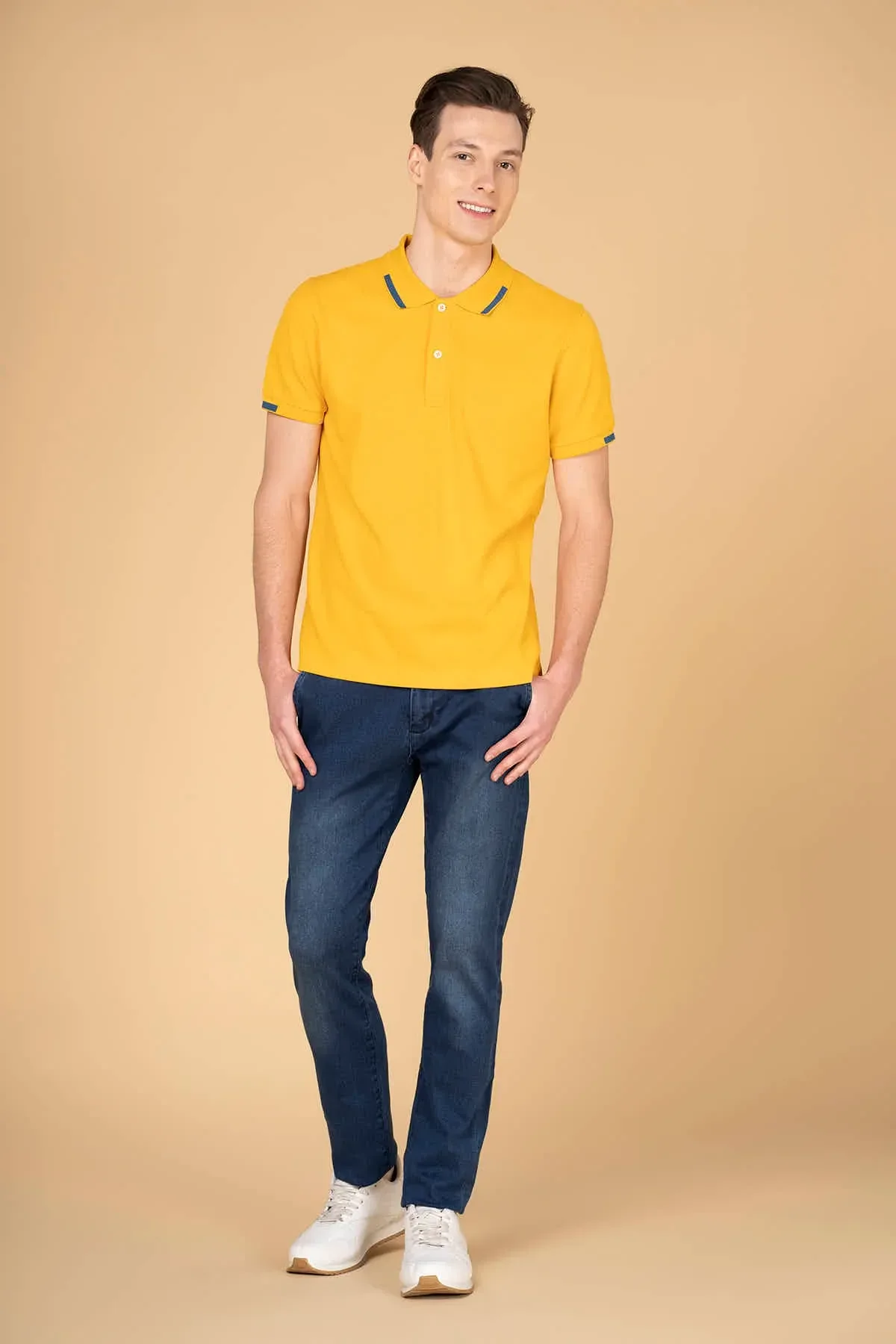 POLO SHIRT FOR MEN - SUNNY YELLOW - Image 4