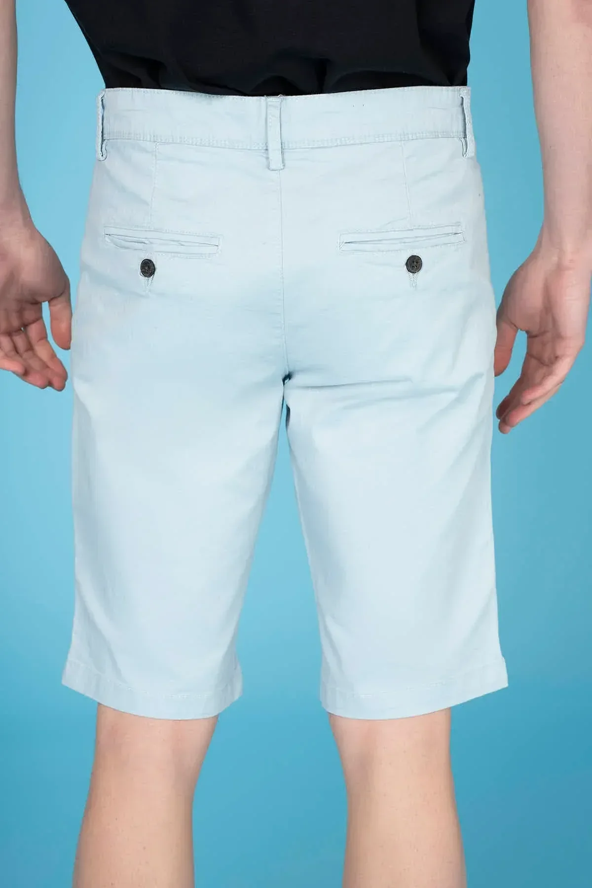 CHINO SHORT FOR MEN - LIGHT BLUE - Image 2