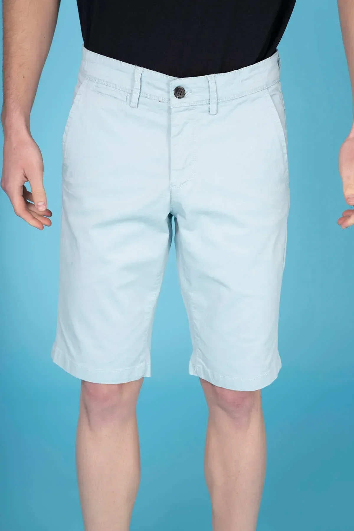 CHINO SHORT FOR MEN - LIGHT BLUE - Image 5