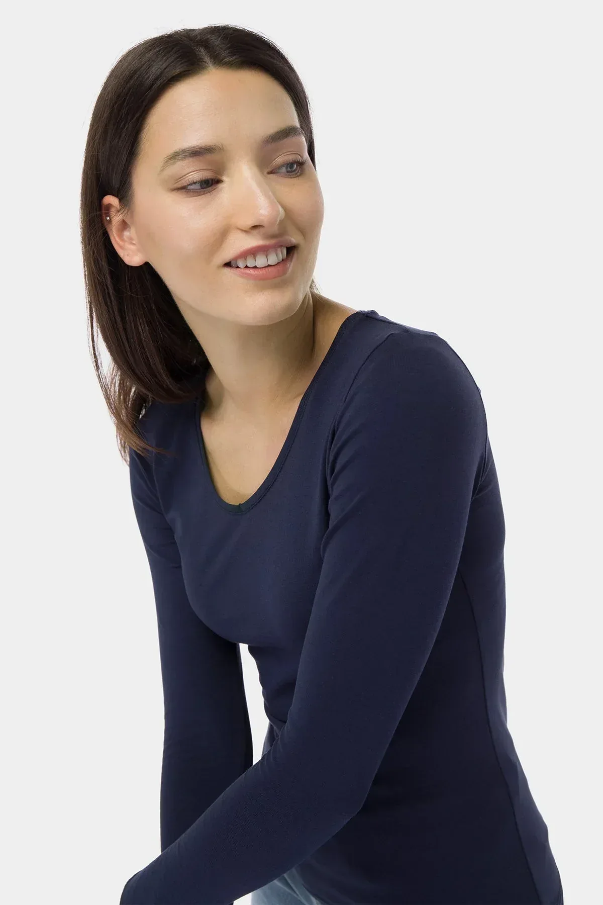 SOLID LONG SLEEVE T-SHIRT FOR WOMEN - Image 2