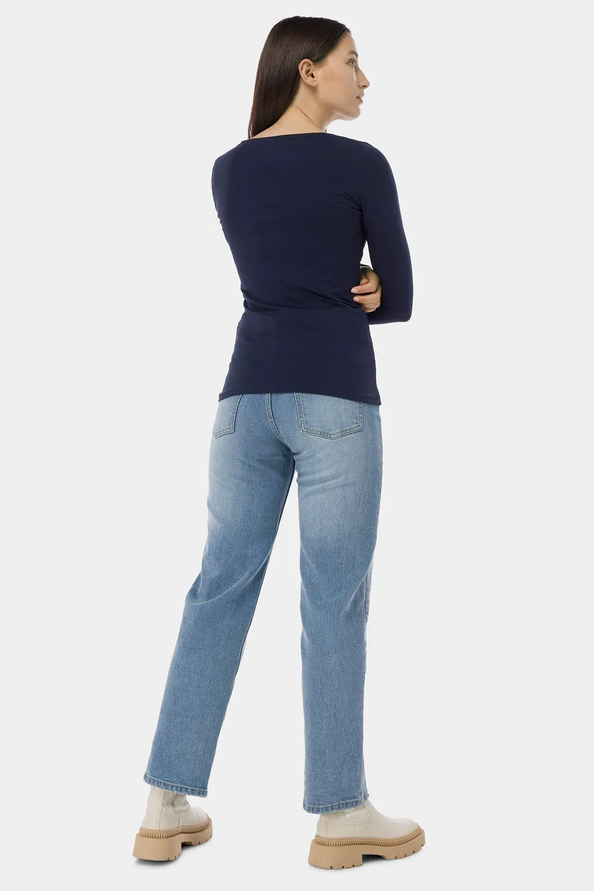 SOLID LONG SLEEVE T-SHIRT FOR WOMEN - Image 4