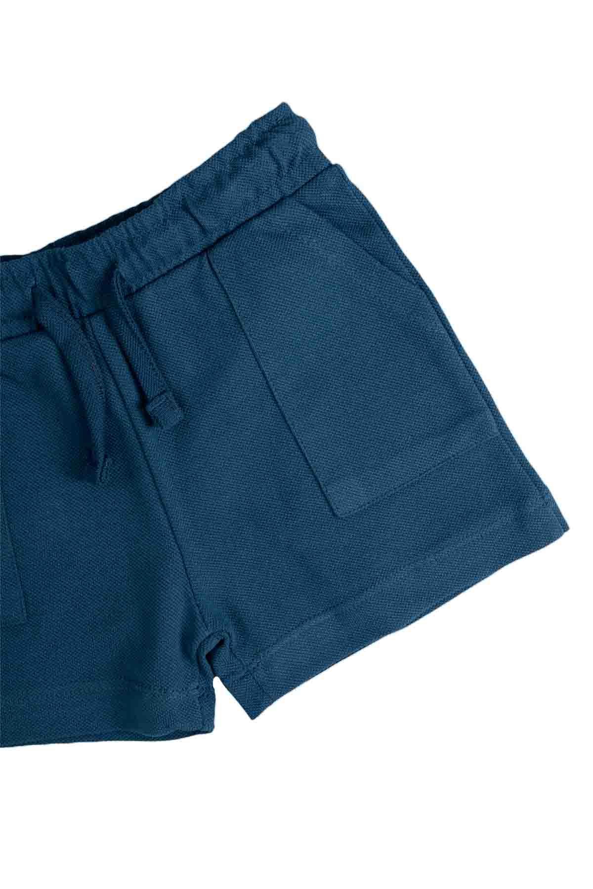 SOLID CASUAL SHORT FOR BOYS - MID BLUE - Image 3
